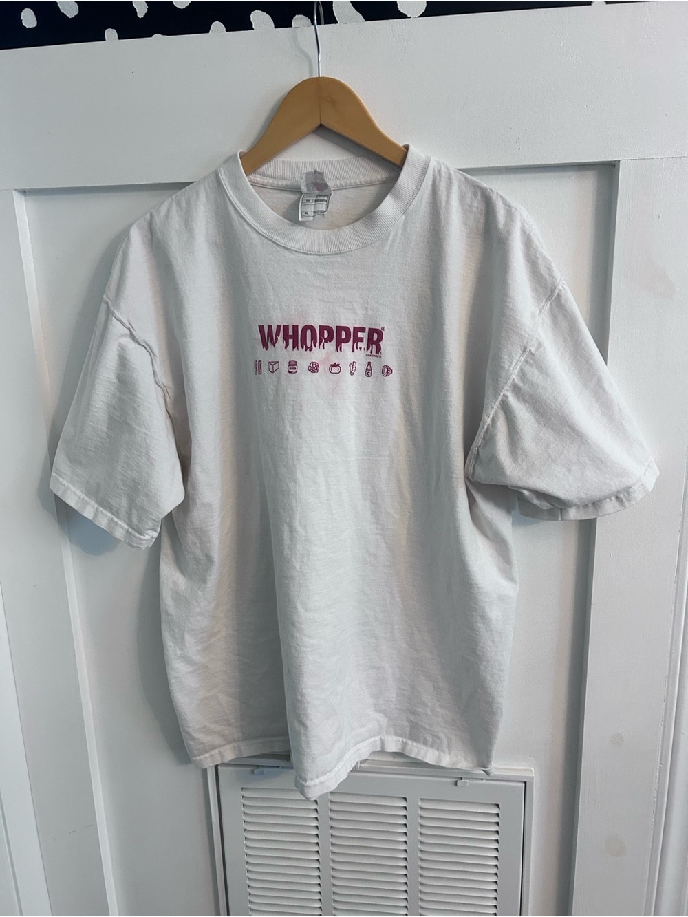 Burger King Whopper Promo T-Shirt XL Have It Your Way Graphic Tee White
